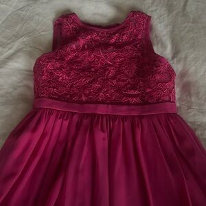 Hot pink knee length dress